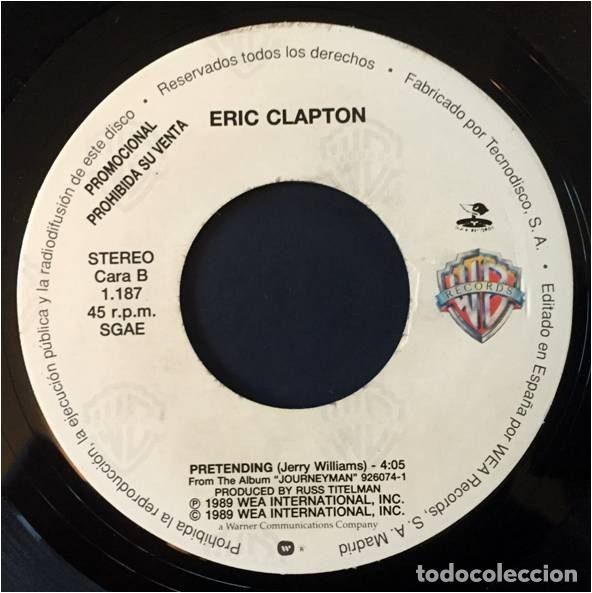 Discos de vinilo: Eric Clapton &ndash; Pretending (Vinyl, WEA 1.187) - Foto 4