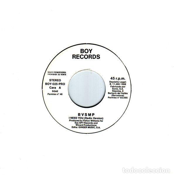 Disques de vinyle: B V S M P &ndash; I Need You (Vinyl, Boy Records BOY-025-PRO)