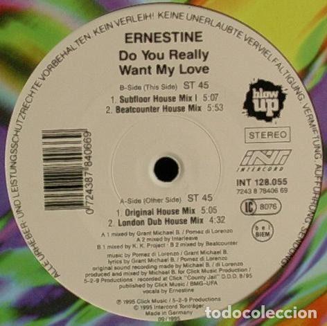 Vinyl-Schallplatten: Ernestine &ndash; Do You Really Want My Love (Vinyl, Intercord INT 128.055)