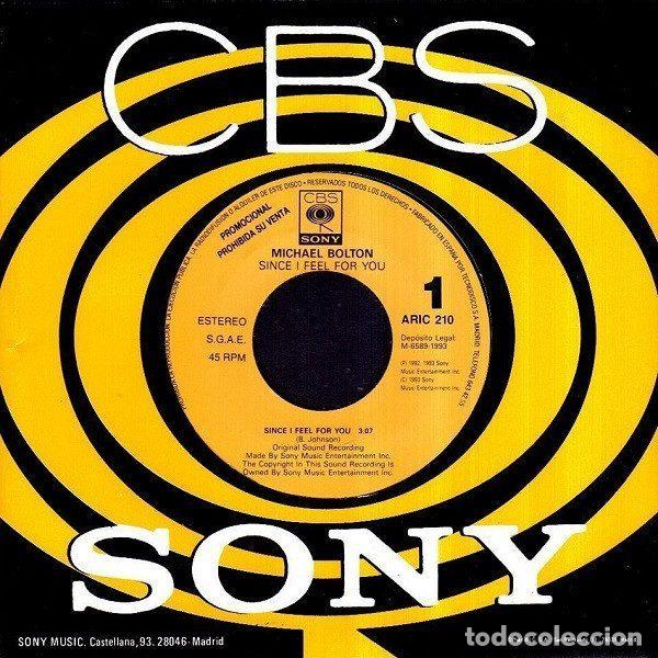 Discos de vinil: Michael Bolton &ndash; Since I Fell For You (Vinyl, CBS/Sony ARIC 210)
