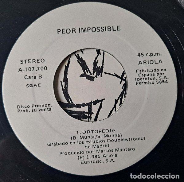Discos de vinilo: Peor Impossible &ndash; S.I.D.A. (Vinyl, Ariola A107700) - Foto 2