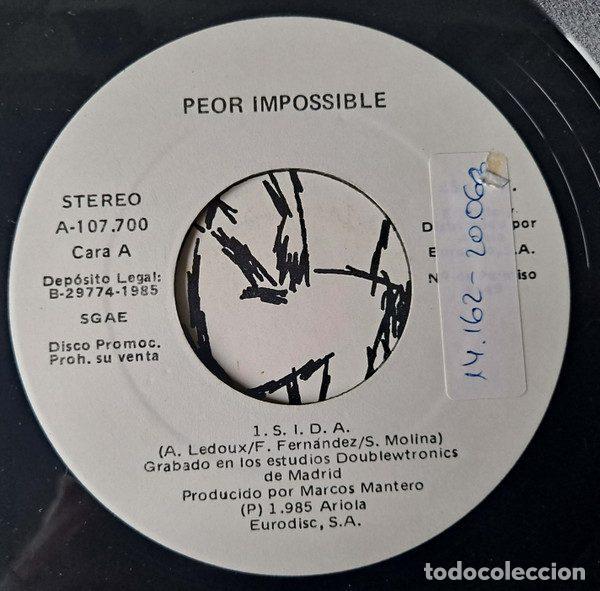 Discos de vinilo: Peor Impossible &ndash; S.I.D.A. (Vinyl, Ariola A107700) - Foto 3