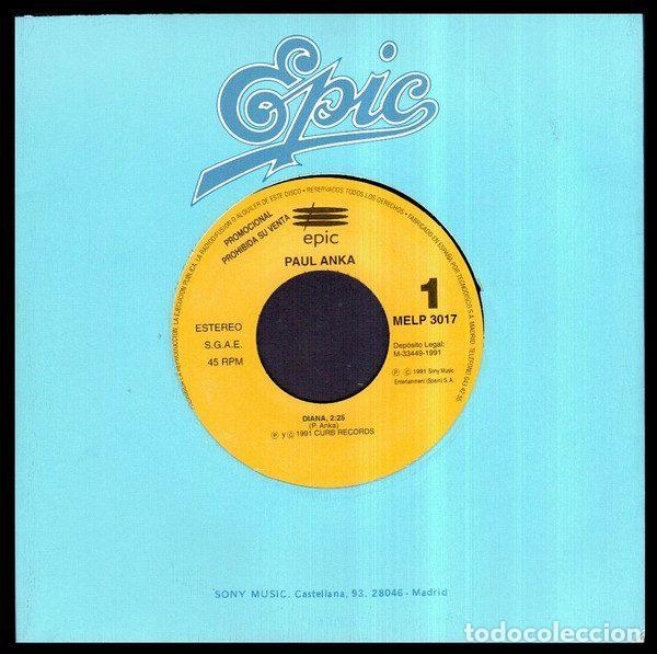 Discos de vinil: Paul Anka &ndash; Diana (Vinyl, Epic MELP 3017)