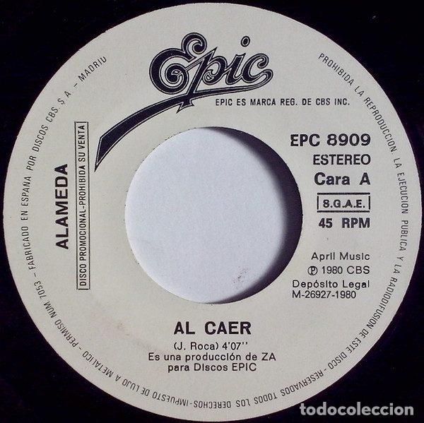 Discos de vinilo: Alameda &ndash; Al Caer (Vinyl, Epic EPC 8909) - Foto 2