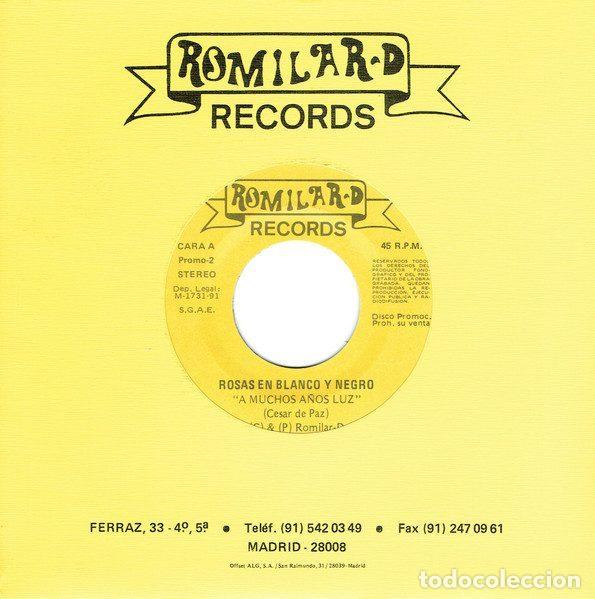 Discos de vinil: Rosas En Blanco Y Negro &ndash; A Muchos A&ntilde;os Luz (Vinyl, Romilar-D Records Promo-2)