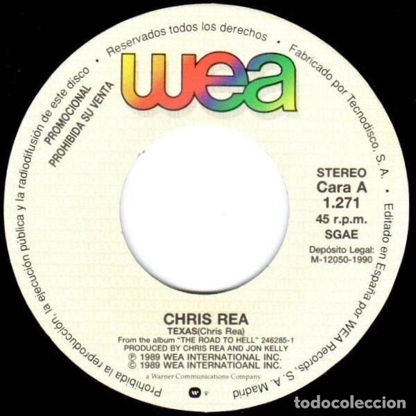 Discos de vinilo: Chris Rea &ndash; Texas (Vinyl, WEA 1.271) - Foto 3
