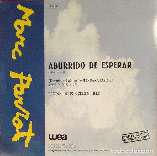 Discos de vinilo: Marc Parrot &ndash; Aburrido De Esperar (Vinyl, WEA 1604) - Foto 2