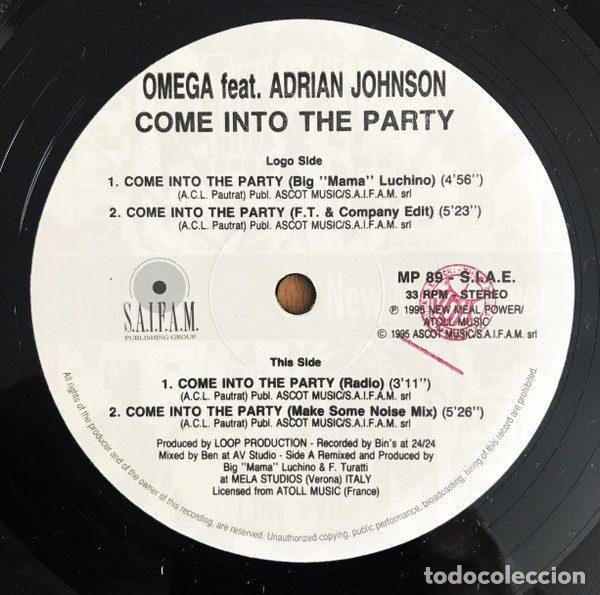 Dischi in vinile: Omega Feat. Adrian Johnson &ndash; Come Into The Party (Vinyl, New Meal Power MP 89)