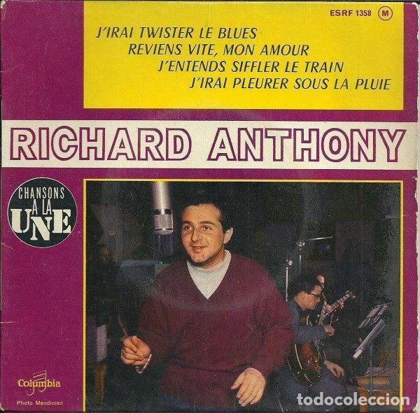 Discos de vinilo: Richard Anthony &ndash; J'irai Twister Le Blues (Vinyl, Columbia ESRF 1358)