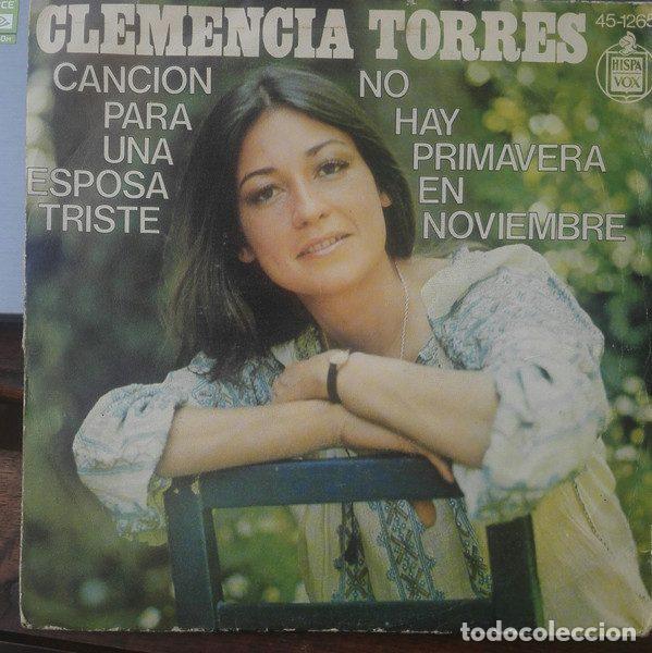Vinyl records: Clemencia Torres &ndash; Canci&oacute;n Para Una Esposa Triste (Vinyl, Hispavox 45-1265)