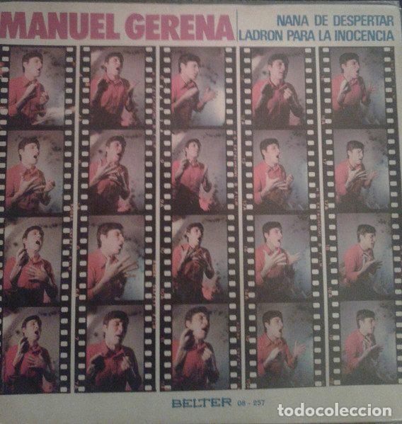 Discos de vinilo: Manuel Gerena &ndash; Nana de Despertar / Ladr&oacute;n Para la Inocencia (Vinyl, Belter 08-257)
