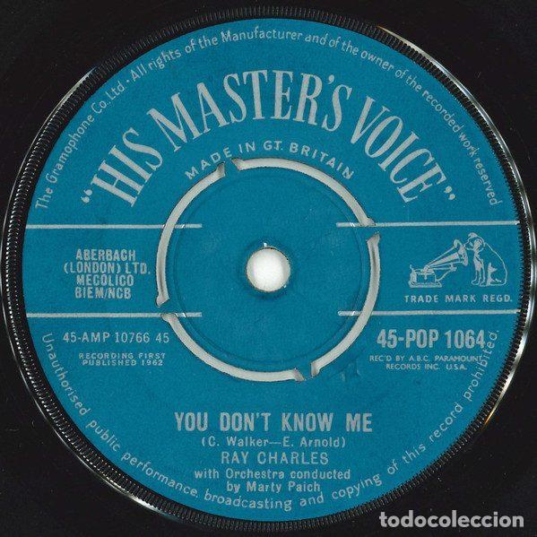 Vinyl-Schallplatten: Ray Charles &ndash; You Don't Know Me (Vinyl, His Master's Voice 45-POP 1064)