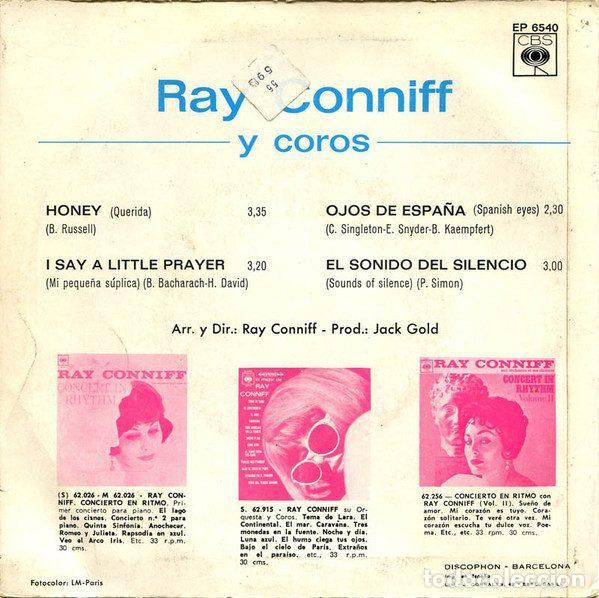 Discos de vinilo: Ray Conniff &ndash; Ojos De Espa&ntilde;a (Vinyl, CBS EP 6540) - Foto 2