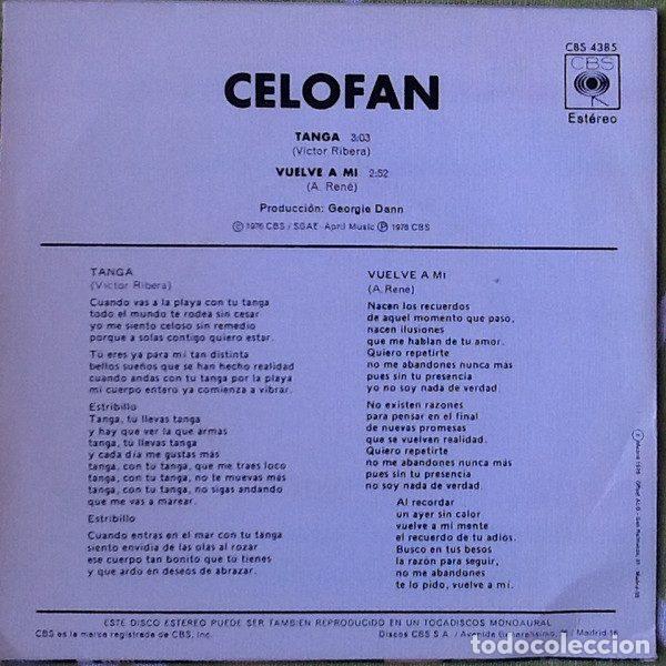 Discos de vinilo: Celofan &ndash; Tanga (Vinyl, CBS CBS 4385) - Foto 2