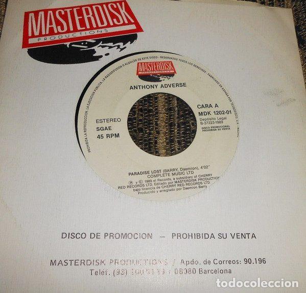 Discos de vinil: Anthony Adverse &ndash; Paradise Lost (Vinyl, Masterdisk MDK 1202-01)