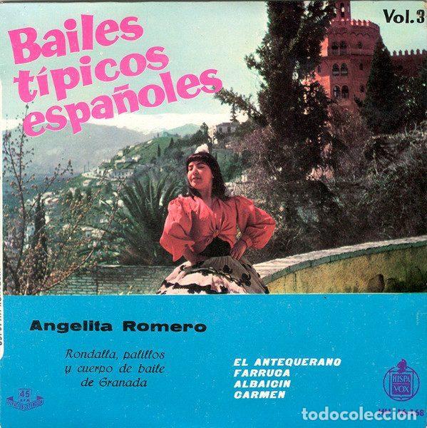 Disques de vinyle: Angelita Romero &ndash; Bailes T&iacute;picos Espa&ntilde;oles Vol.3 (Vinyl, Hispavox HH 16-168)