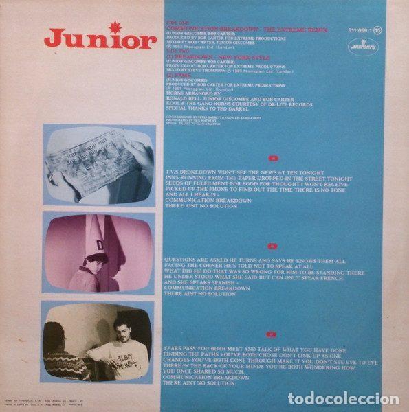 Discos de vinilo: Junior &ndash; Communication Breakdown = Fallo En La Comunicaci&oacute;n (Vinyl, Mercury 811 069-1) - Foto 2