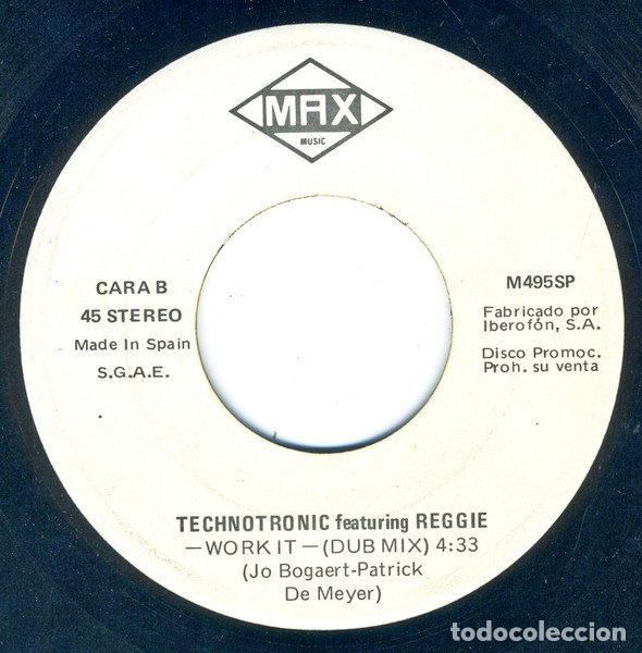 Discos de vinilo: Technotronic Featuring Reggie &ndash; Work (Vinyl, Max Music M-495-SP) - Foto 4