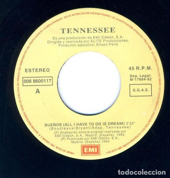 Discos de vinilo: Tennessee &ndash; Sue&ntilde;os (Vinyl, EMI 006 8600117) - Foto 3