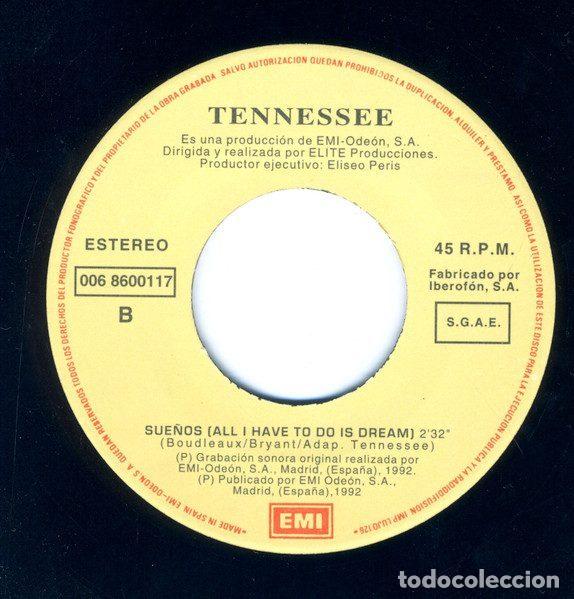 Discos de vinilo: Tennessee &ndash; Sue&ntilde;os (Vinyl, EMI 006 8600117) - Foto 4