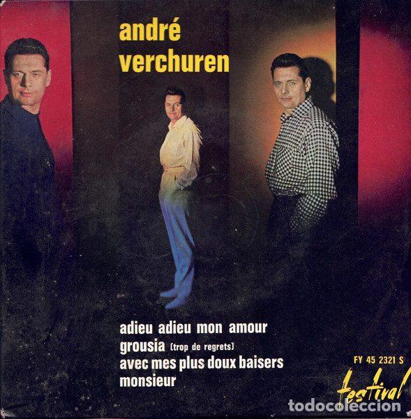 Disques de vinyle: Andr&eacute; Verchuren Et Son Orchestre &ndash; Adieu Adieu Mon Amour (Vinyl, Disques Festival FY 2321 S)