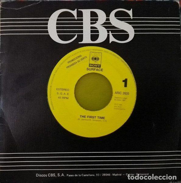 Discos de vinil: Surface &ndash; The First Time (Vinyl, CBS/Sony ARIC 2635)