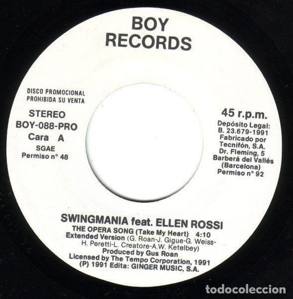 Discos de vinil: Swingmania Feat. Ellen Rossi &ndash; The Opera Song (Take My Heart) (Vinyl, Boy Records BOY-088-PRO)