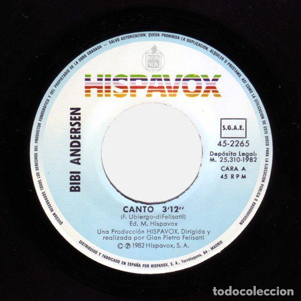 Discos de vinilo: Bibi Andersen &ndash; Canto (Vinyl, Hispavox 45-2265) - Foto 3