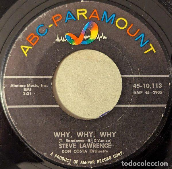Discos de vinil: Steve Lawrence, Don Costa Orchestra &ndash; Why, Why, Why / You're Everything Wonderful (Vinyl,...