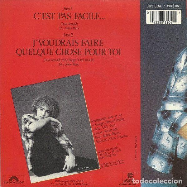 Discos de vinilo: Carol Arnauld &ndash; Cest Pas Facile... (Vinyl, Polydor 883 804-7) - Foto 2