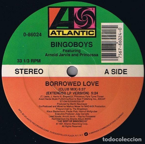 Vinyl-Schallplatten: Bingoboys Featuring Arnold Jarvis And Princessa &ndash; Borrowed Love (Vinyl, Atlantic 0-86024)