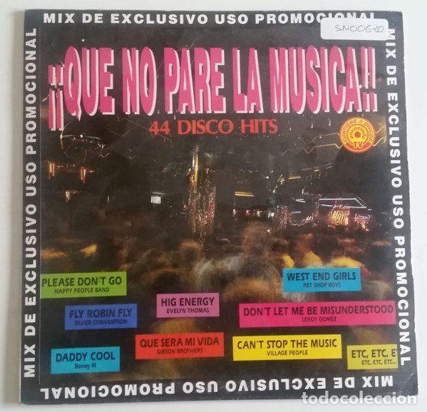 Discos de vinil: Various &ndash; &iexcl;&iexcl;&iexcl;Que No Pare La Musica!!! 44 Disco Hits (Vinyl, Divucsa PSN-260)