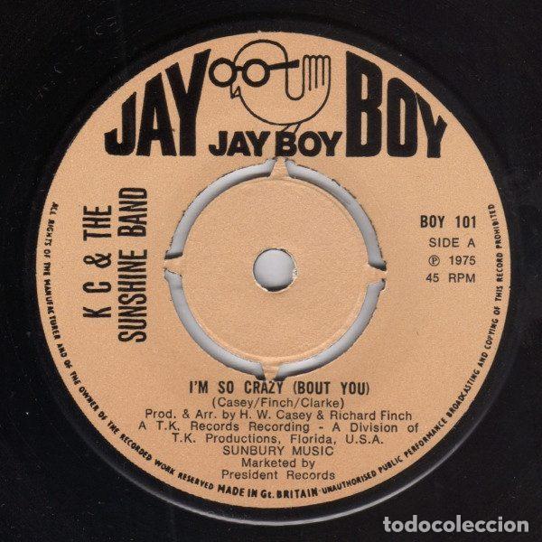 Discos de vinil: K C & The Sunshine Band &ndash; I'm So Crazy (Bout You) (Vinyl, Jay Boy BOY 101)