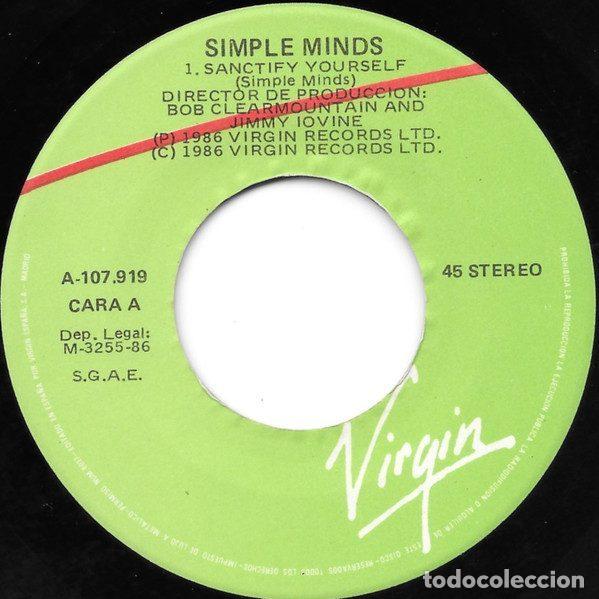 Discos de vinilo: Simple Minds &ndash; Sanctify Yourself (Vinyl, Virgin A 107919) - Foto 3