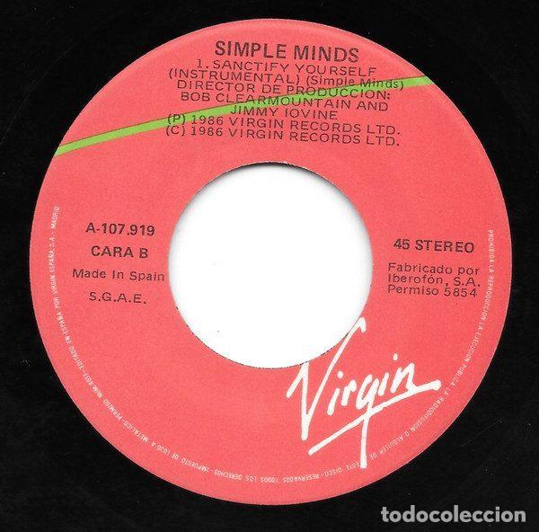 Discos de vinilo: Simple Minds &ndash; Sanctify Yourself (Vinyl, Virgin A 107919) - Foto 4