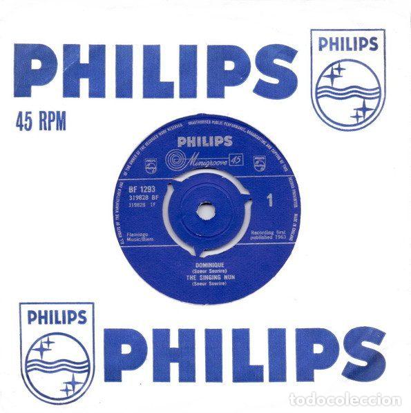 Discos de vinil: The Singing Nun, Soeur Sourire &ndash; Dominique (Vinyl, Philips BF 1293)