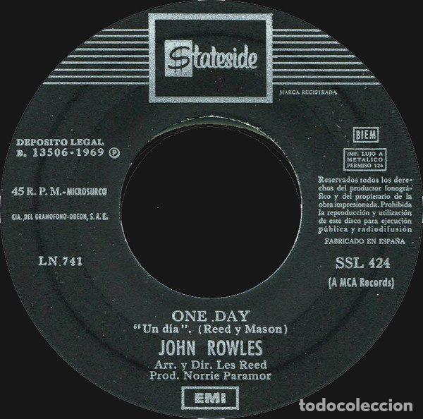 Discos de vinilo: John Rowles &ndash; One Day (Vinyl, Stateside SSL 424) - Foto 3