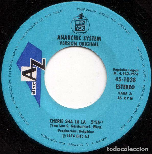 Discos de vinilo: Anarchic System &ndash; Cherie Sha La La (Vinyl, DiscAz 45-1038) - Foto 3