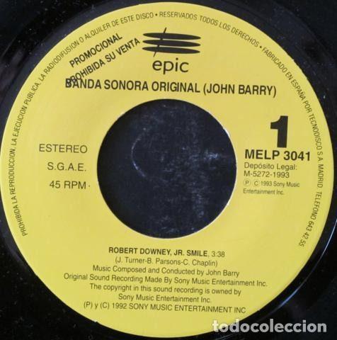 Discos de vinilo: John Barry &ndash; Chaplin (Vinyl, Epic MELP 3041) - Foto 2