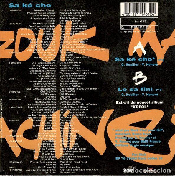 Discos de vinilo: Zouk Machine &ndash; Sa K&eacute; Cho (Vinyl, Ariola 114 612) - Foto 2