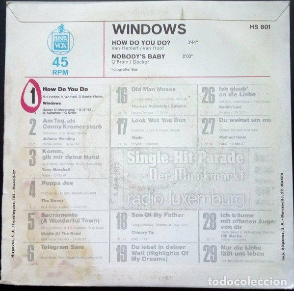 Discos de vinilo: Windows &ndash; How Do You Do? (Vinyl, Hispavox HS-801) - Foto 2