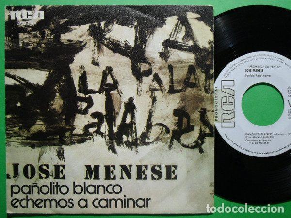 Vinyl-Schallplatten: Jos&eacute; Menese &ndash; Pa&ntilde;olito Blanco / Echemos A Caminar (Vinyl, RCA Victor SPBO-2424)