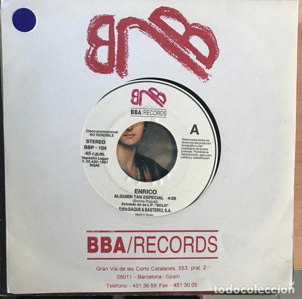 Vinyl records: Enrico &ndash; Alguien Tan Especial (Vinyl, BBA Records BBP-104)