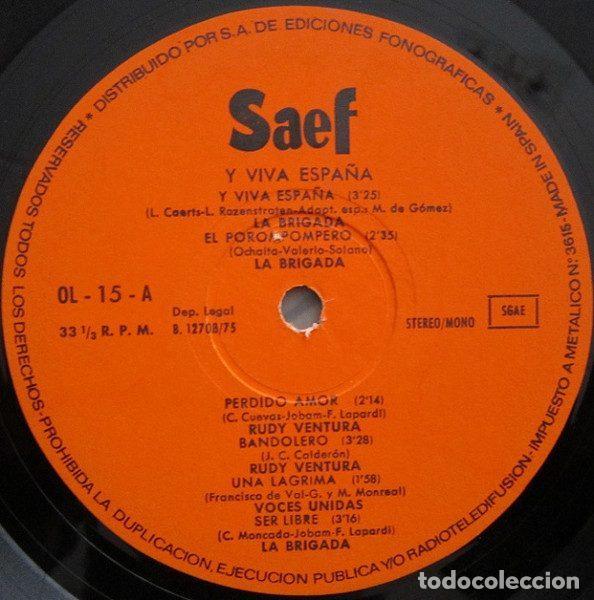 Discos de vinilo: Various &ndash; Y Viva Espa&ntilde;a (Vinyl, Saef OL - 15) - Foto 3