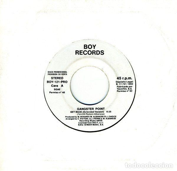 Disques de vinyle: Gangster Point &ndash; Get Back (Vinyl, Boy Records BOY-121-PRO)