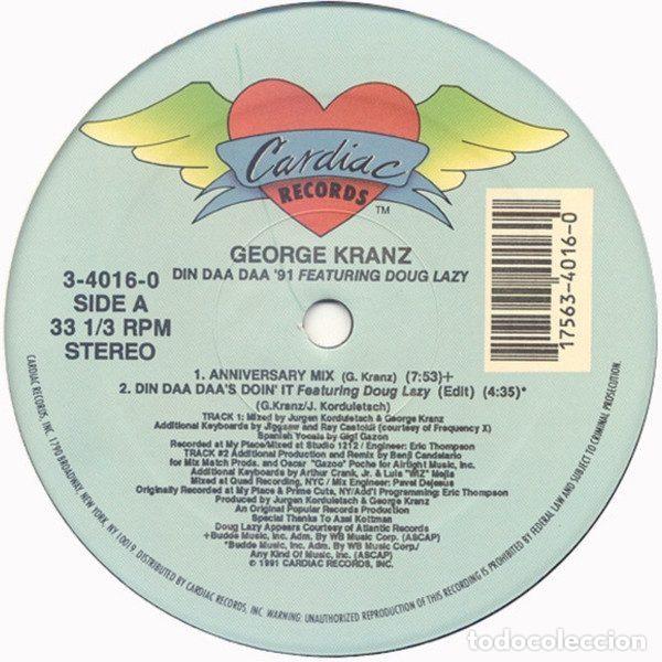 Discos de vinil: George Kranz Featuring Doug Lazy &ndash; Din Daa Daa '91 (Vinyl, Cardiac Records 3-4016-0)