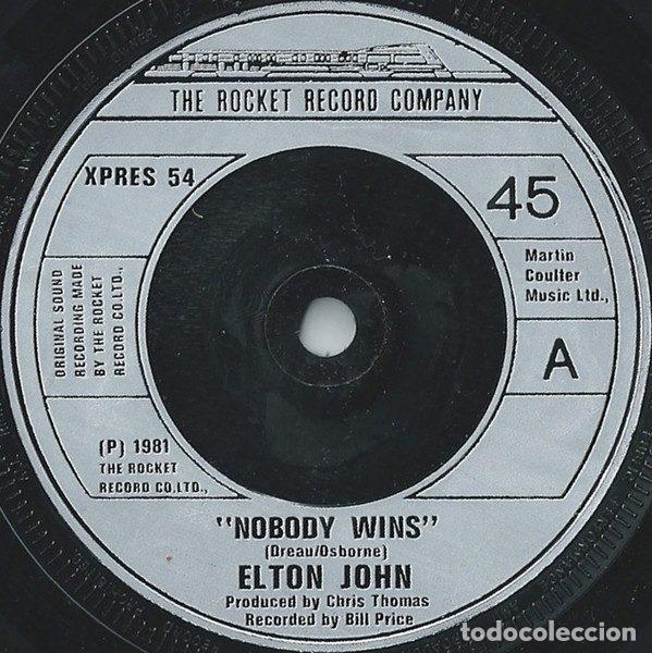 Vinyl records: Elton John &ndash; Nobody Wins (Vinyl, The Rocket Record Company XPRES 54)