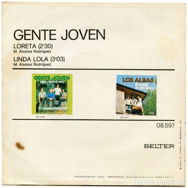 Discos de vinilo: Gente Joven &ndash; Loreta (Vinyl, Belter 08.597) - Foto 2