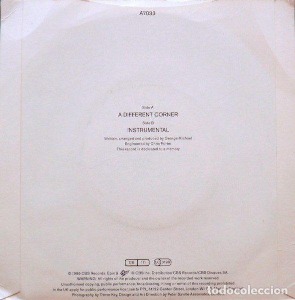 Discos de vinilo: George Michael &ndash; A Different Corner (Vinyl, Epic A7033) - Foto 2