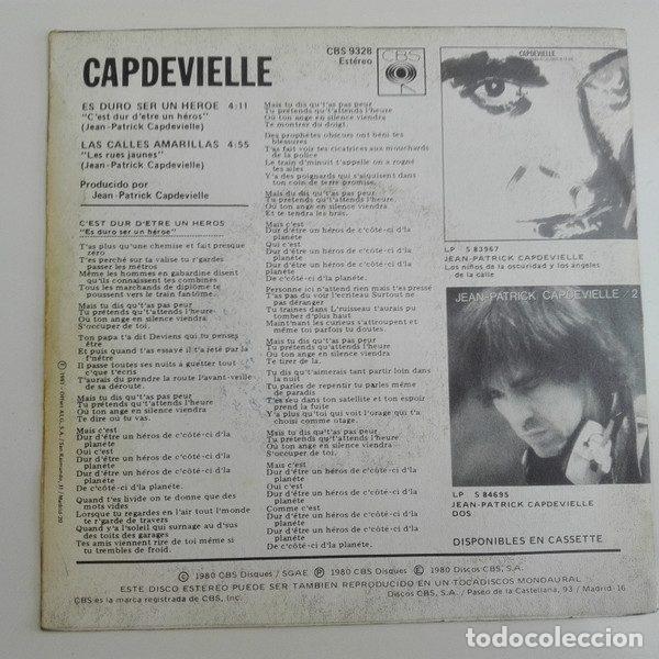 Discos de vinilo: Jean-Patrick Capdevielle &ndash; Es Duro Ser Un H&eacute;roe (Vinyl, CBS CBS 9328) - Foto 3